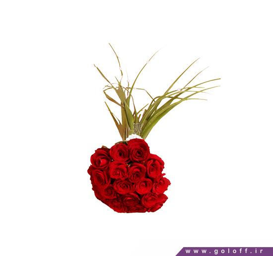 دسته گل عروس قرمز -دسته گل عروس باستینگ - Basting | گل آف